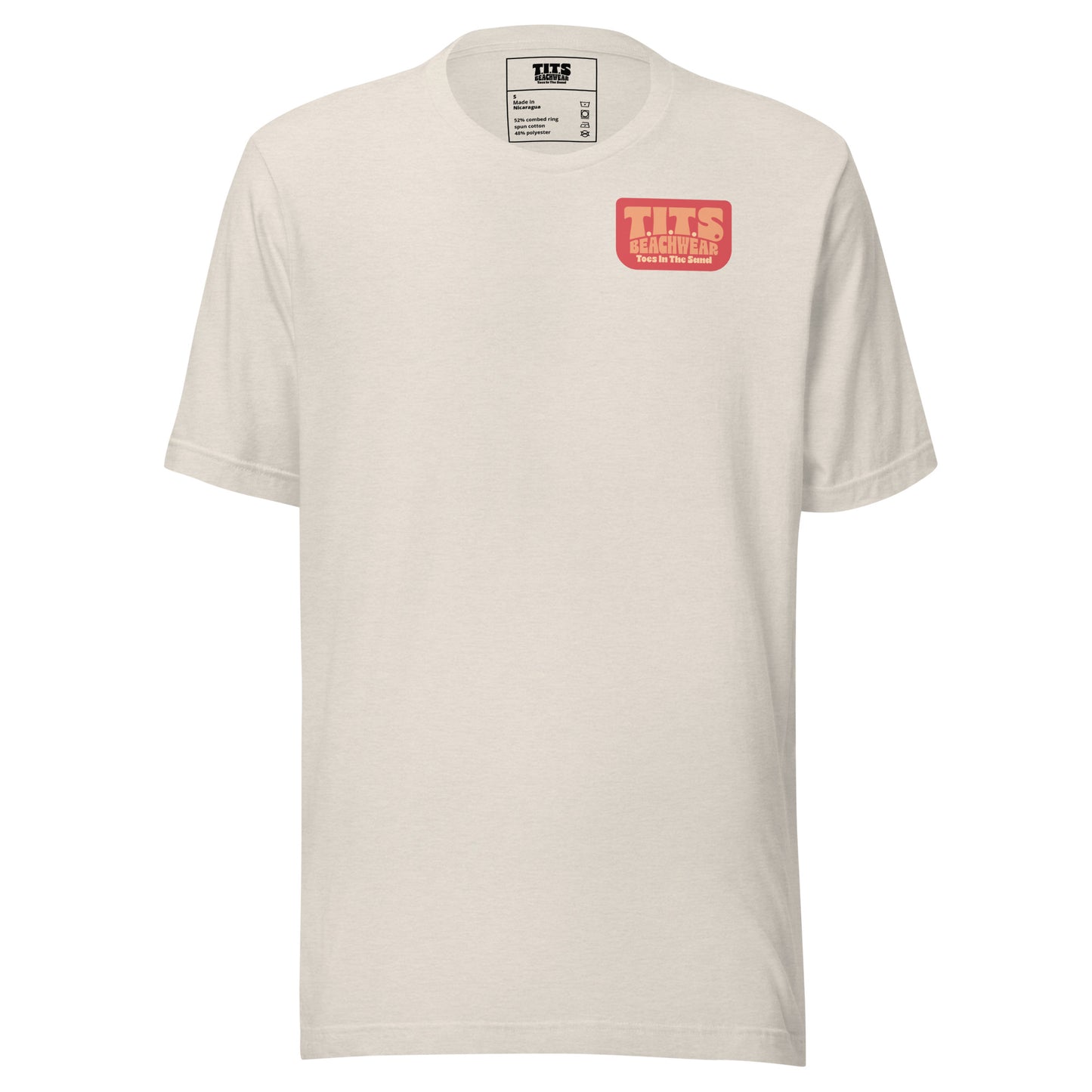 Funny drinking t shirt that's perfect for relaxing at the beach or lounging at your favorite cantina with an ice cold beverage in hand. When the booze is flowing, offensive t shirts just don't exist! Show your sophistication for the finer things in style and comfort. This is a unisex shirt and comfy for all T.I.T.S. • 100% combed and ring-spun cotton (Heather colors contain polyester) • Fabric weight: 4.2 oz./yd.² (142 g/m²) • Pre-shrunk fabric • Side-seamed construction • Shoulder-to-shoulder taping