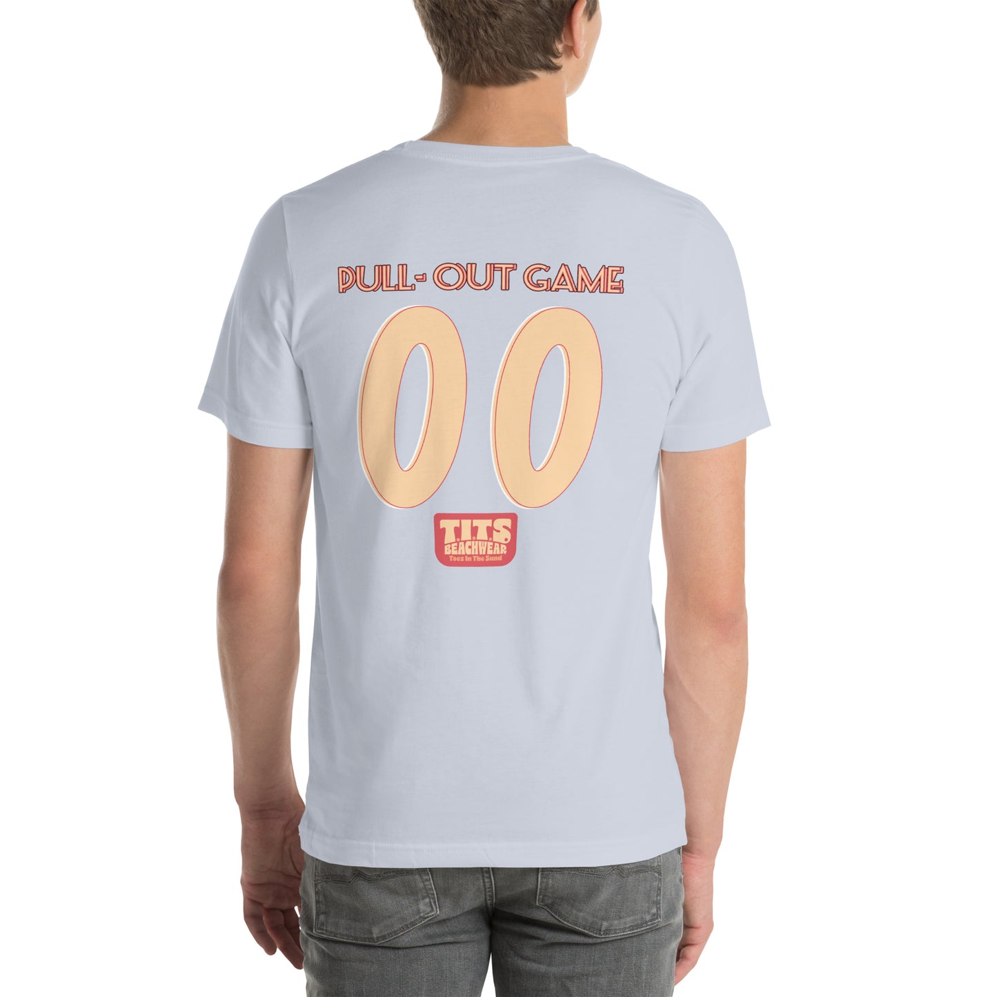 In honor of the Summer Olympics, we've launched our own team of all stars. #00 Brain Cells, a true champion of the T.I.T.S. Beachwear summer league. A sporty, comfy t-shirt to announce your devotion to the game with a drink in hand and toes in the sand. • 100% combed and ring-spun cotton (Heather colors contain polyester) • Fabric weight: 4.2 oz./yd.² (142 g/m²) • Pre-shrunk fabric • Side-seamed construction • Shoulder-to-shoulder taping • Blank product sourced from Nicaragua, Mexico, Honduras, or the US