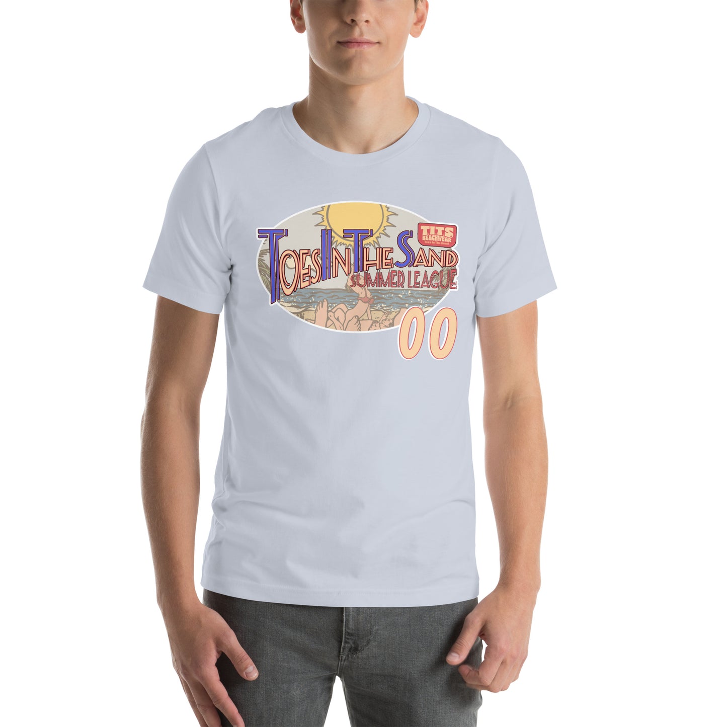 In honor of the Summer Olympics, we've launched our own team of all stars. #00 Brain Cells, a true champion of the T.I.T.S. Beachwear summer league. A sporty, comfy t-shirt to announce your devotion to the game with a drink in hand and toes in the sand. • 100% combed and ring-spun cotton (Heather colors contain polyester) • Fabric weight: 4.2 oz./yd.² (142 g/m²) • Pre-shrunk fabric • Side-seamed construction • Shoulder-to-shoulder taping • Blank product sourced from Nicaragua, Mexico, Honduras, or the US