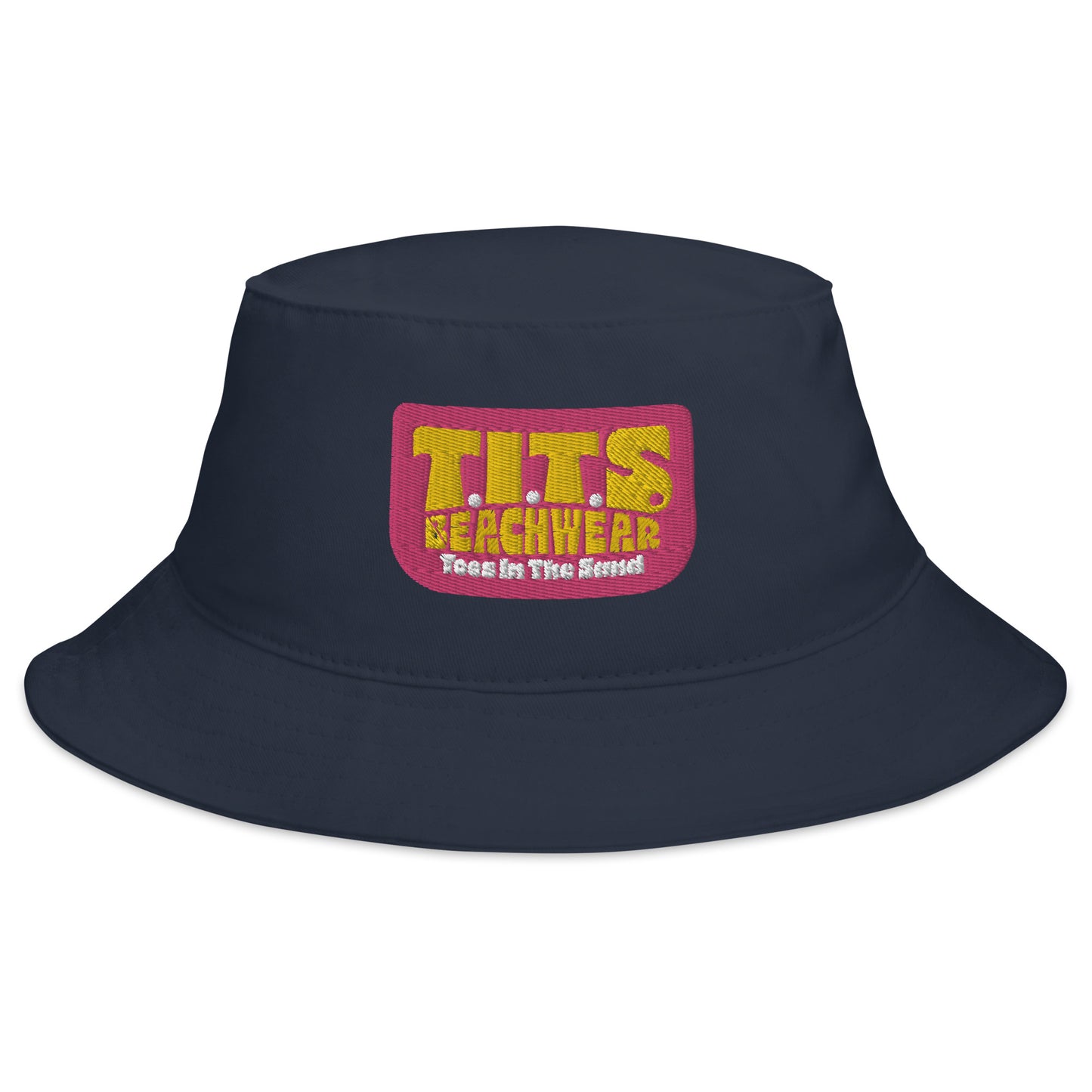 T.I.T.S. on blast for all your beachy neighbors to see!  • 100% cotton twill • 3 ¾″ (7.6 cm) crown • 2 ¼″ (5.1 cm) brim • One size fits most • Sewn eyelets for breathability