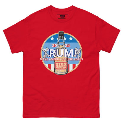 Listen America. Let's put our political differences aside and have a drink. No red or blue, only liquid gold. The T.I.T.S. party animal isn't a donkey or an elephant. It's...well...A PARTY ANIMAL!! Make America Drunk Again!