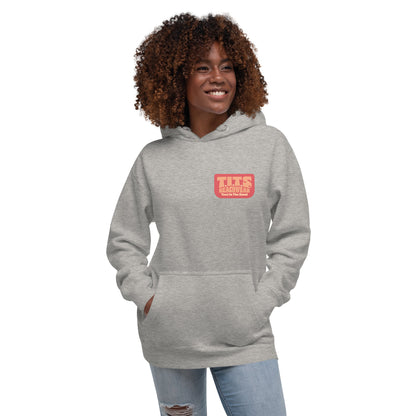 Beach Hoodie, sundown style. T.I.T.S. McGee life. Heavy weight drinking hoodie flair for when your beach day turns to night.  There's no such thing as an offensive hoodie at your favorite beach bar! You should know that these hoodies can be a bit form fitting.  Fellas, if you'll be drinking all day at the beach, you may want to size up.  Ladies, you should be all set.