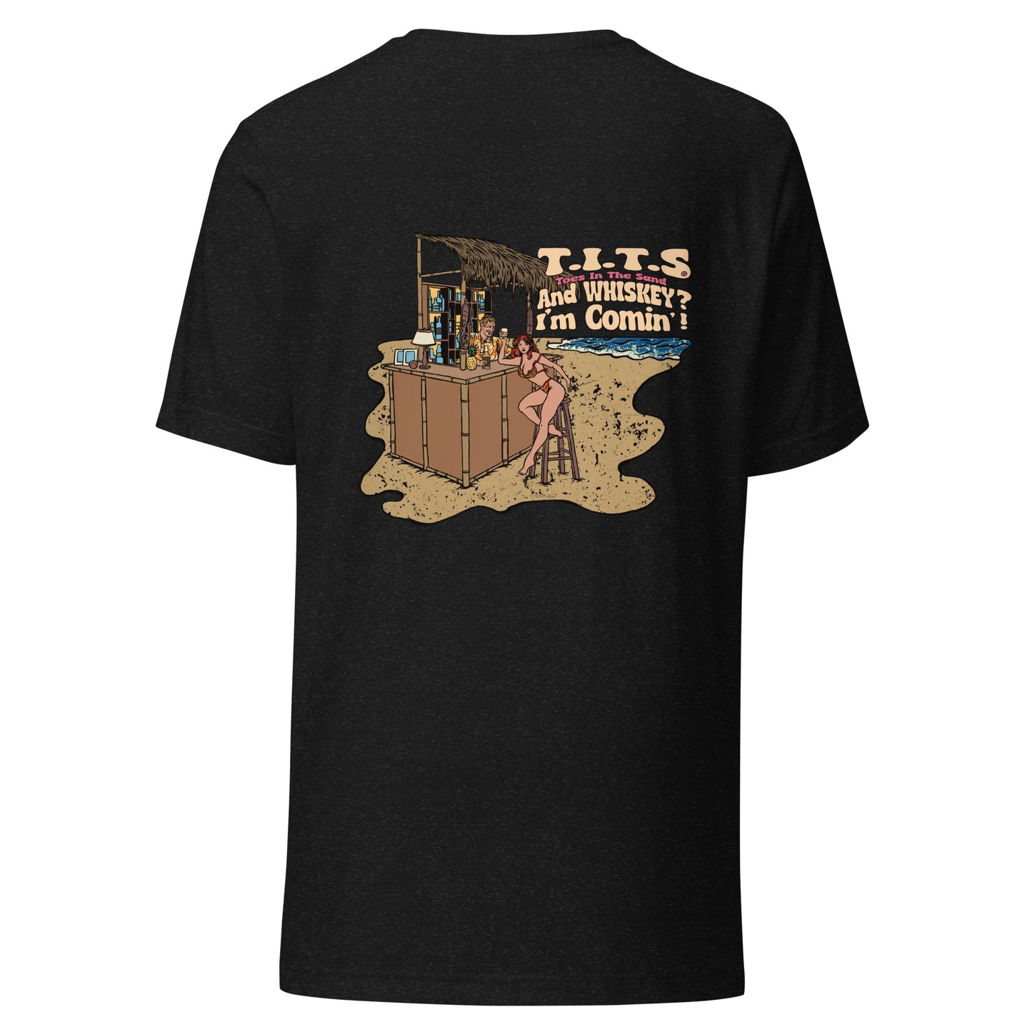 Funny drinking t shirt that's perfect for relaxing at the beach or lounging at your favorite cantina with an ice cold beverage in hand. When the booze is flowing, offensive t shirts just don't exist! Show your sophistication for the finer things in style and comfort.  This is a unisex shirt and comfy for all T.I.T.S.  • 100% combed and ring-spun cotton (Heather colors contain polyester) • Fabric weight: 4.2 oz./yd.² (142 g/m²) • Pre-shrunk fabric • Side-seamed construction • Shoulder-to-shoulder taping