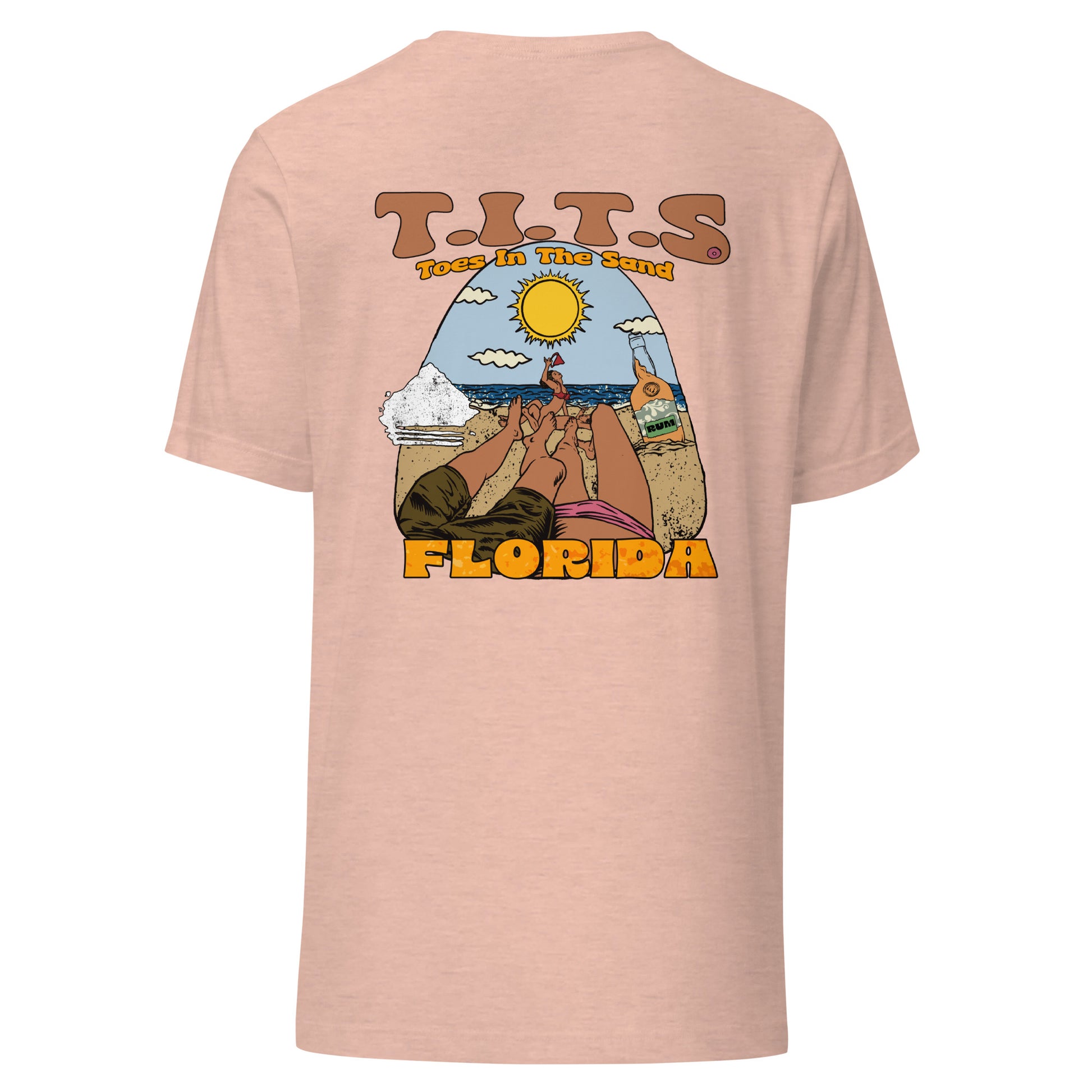 Funny drinking t shirt that's perfect for relaxing at the beach or lounging at your favorite cantina with an ice cold beverage in hand. When the booze is flowing, offensive t shirts just don't exist! Show your sophistication for the finer things in style and comfort.  This is a unisex shirt and comfy for all T.I.T.S.  • 100% combed and ring-spun cotton (Heather colors contain polyester) • Fabric weight: 4.2 oz./yd.² (142 g/m²) • Pre-shrunk fabric • Side-seamed construction • Shoulder-to-shoulder taping