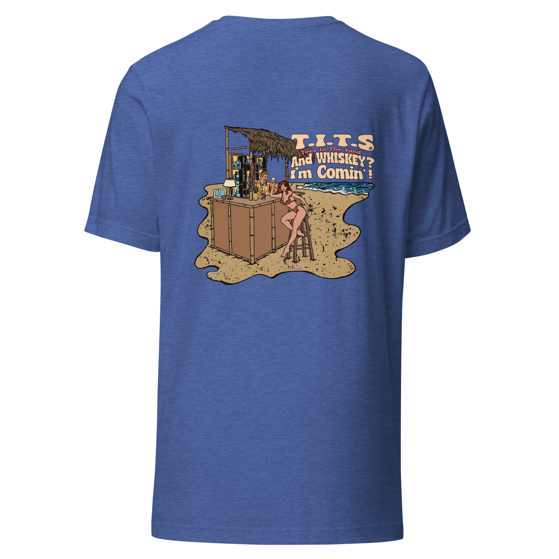 Funny drinking t shirt that's perfect for relaxing at the beach or lounging at your favorite cantina with an ice cold beverage in hand. When the booze is flowing, offensive t shirts just don't exist! Show your sophistication for the finer things in style and comfort.  This is a unisex shirt and comfy for all T.I.T.S.  • 100% combed and ring-spun cotton (Heather colors contain polyester) • Fabric weight: 4.2 oz./yd.² (142 g/m²) • Pre-shrunk fabric • Side-seamed construction • Shoulder-to-shoulder taping